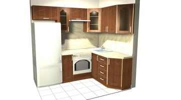 Проект углового кухонного гарнитура 2200х1600